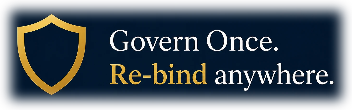 Govern Once. Re-bind anywhere.
